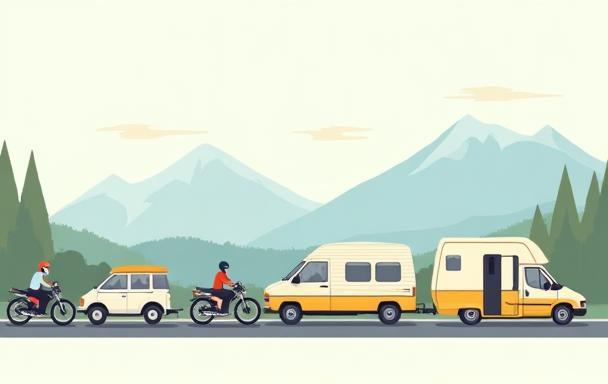 Illustration showing different vehicle types needing vignettes